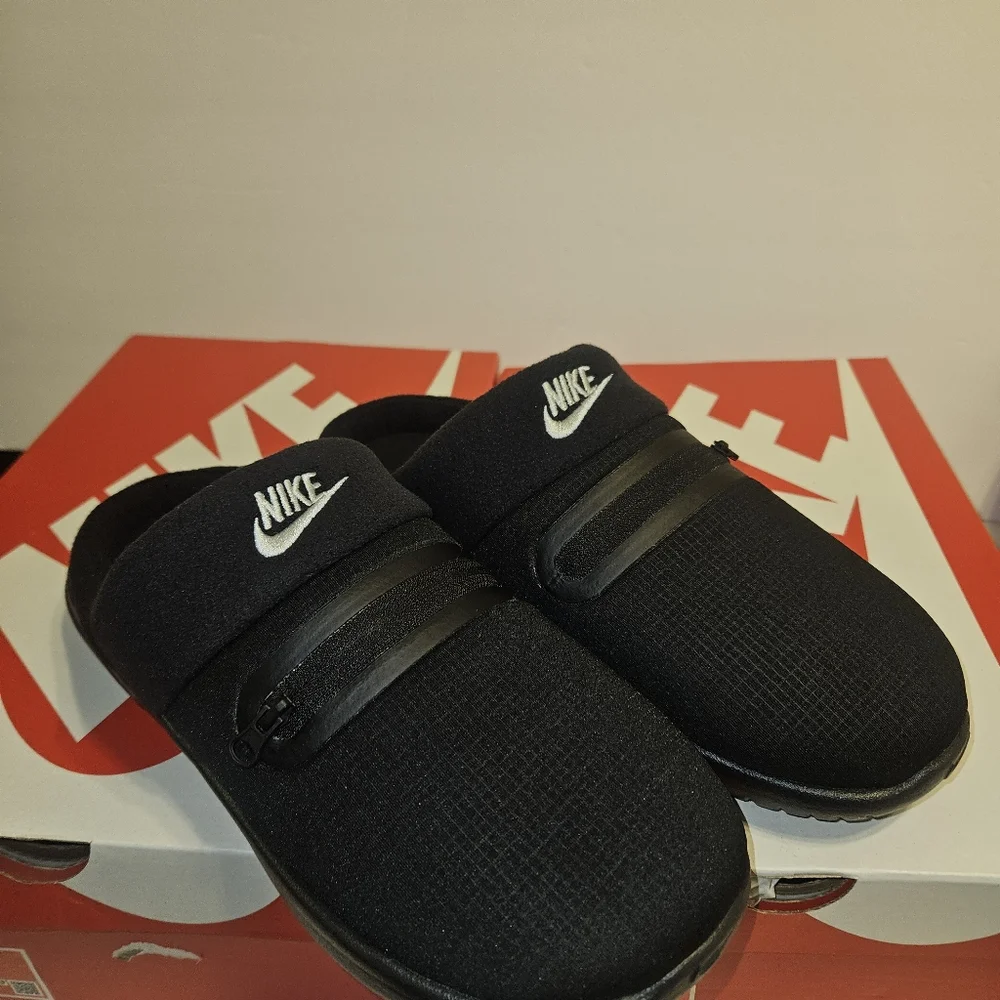 MEN'S NIKE Burrow  Black/Metallic Silver/Black Slip On Shoes - Picture 13 of 13